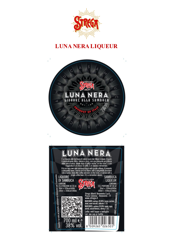 Label - Luna Nera Liqueur 700ml