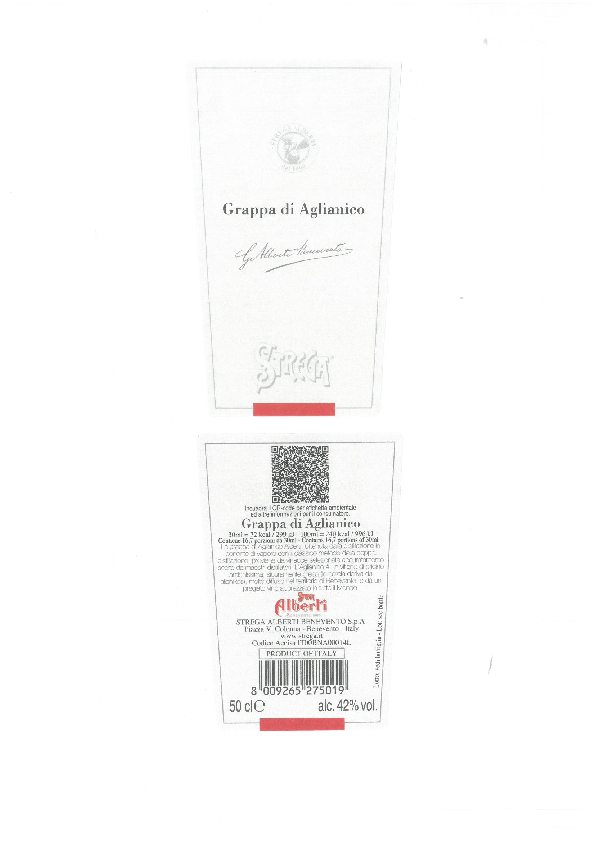 Label - Grappa Aglianico